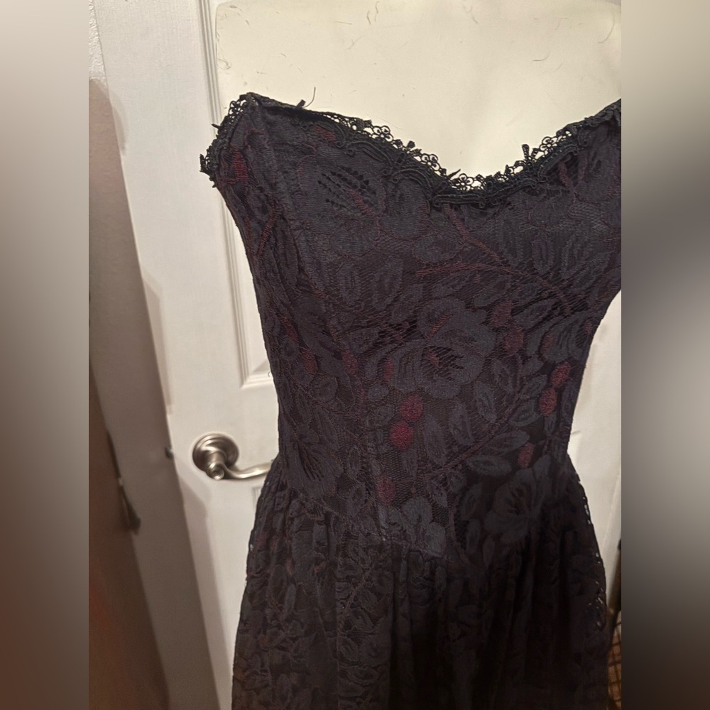 Vintage Saks 5th Ave Jessica McClintok lace dress 6 - Picture 9 of 10